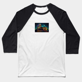 A painting of the colossion of the roman colossion. Baseball T-Shirt